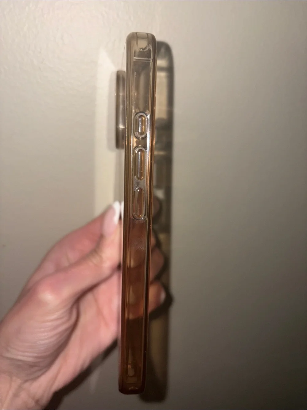 Clear Phone Case with Rose Gold Bumper - Slim Protective Cover